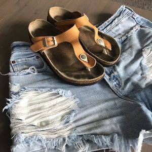Birkenstock Tan Gizeh Thong Sandals